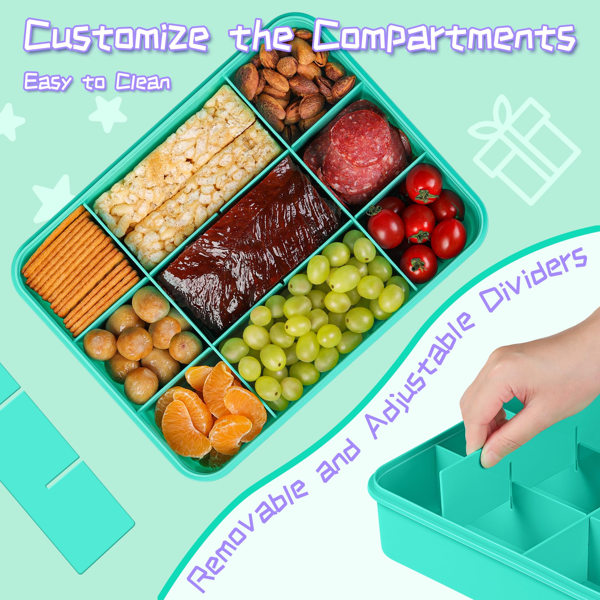 Xyptorix snack box container microwave-safe and fridge-friendly.