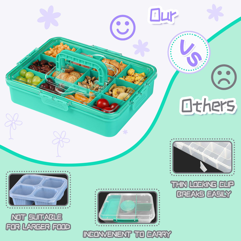Xyptorix snack box container tight seal preserves freshness.