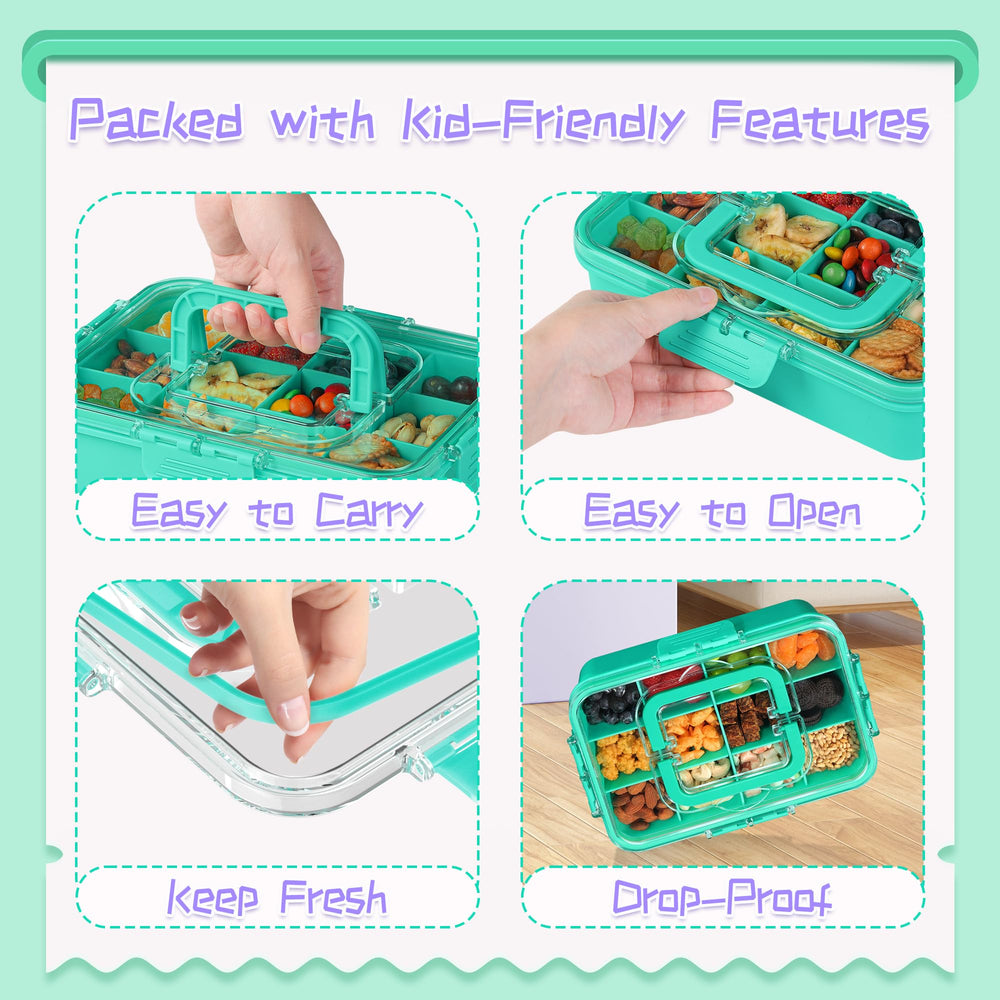 Xyptorix Snack Box has a portable handle for quick carrying