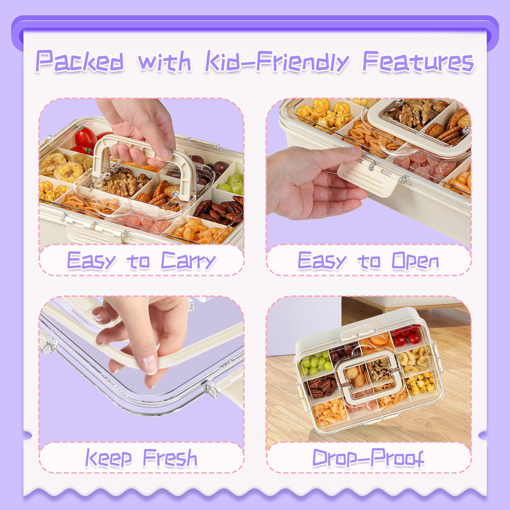 Xyptorix Snack Box tight seal keeps snacks fresh during travel and school days