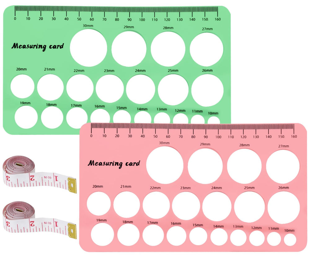 XYQMLY Nipple Ruler 4-pack front view for quick flange sizing.