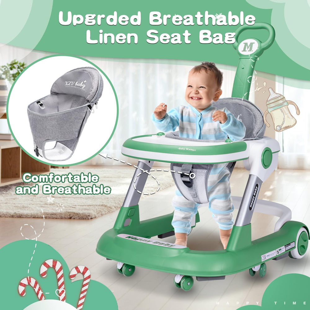 XZV push walker wheels enable smooth indoor pushing and exploration.