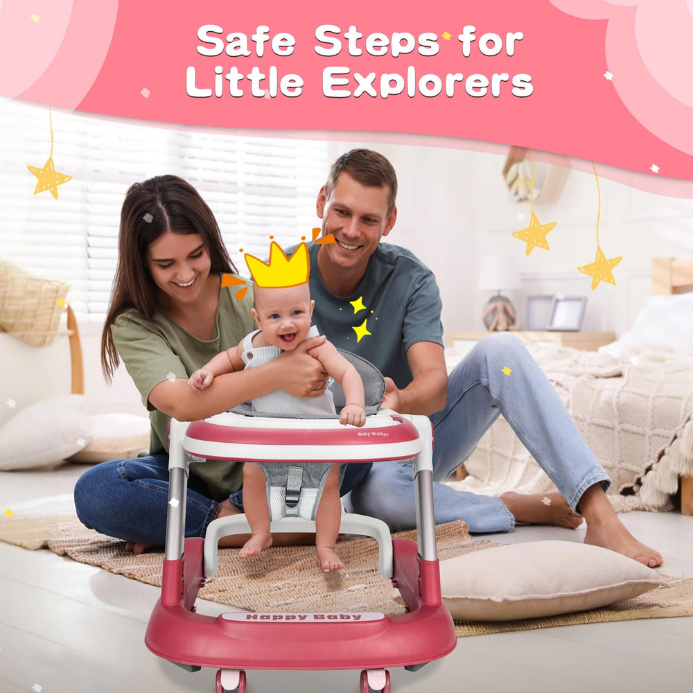 XZV Baby Walker 5-in-1 activity-center engages baby with toys.