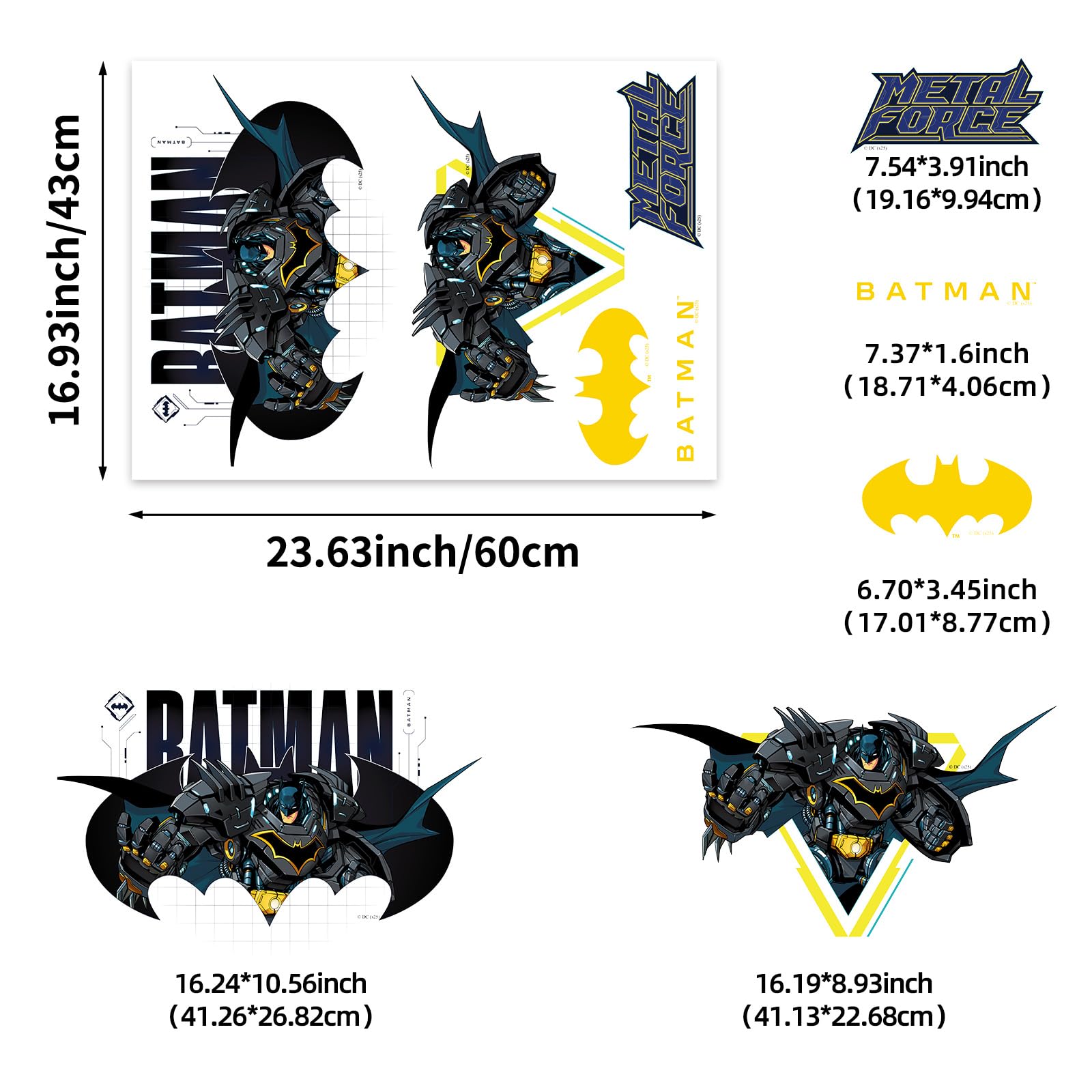 Y-times Batman furniture accents decals update furniture with playful superhero accents.