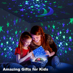 YACHANCE Kids Night Light Projector with remote for easy bedtime control.