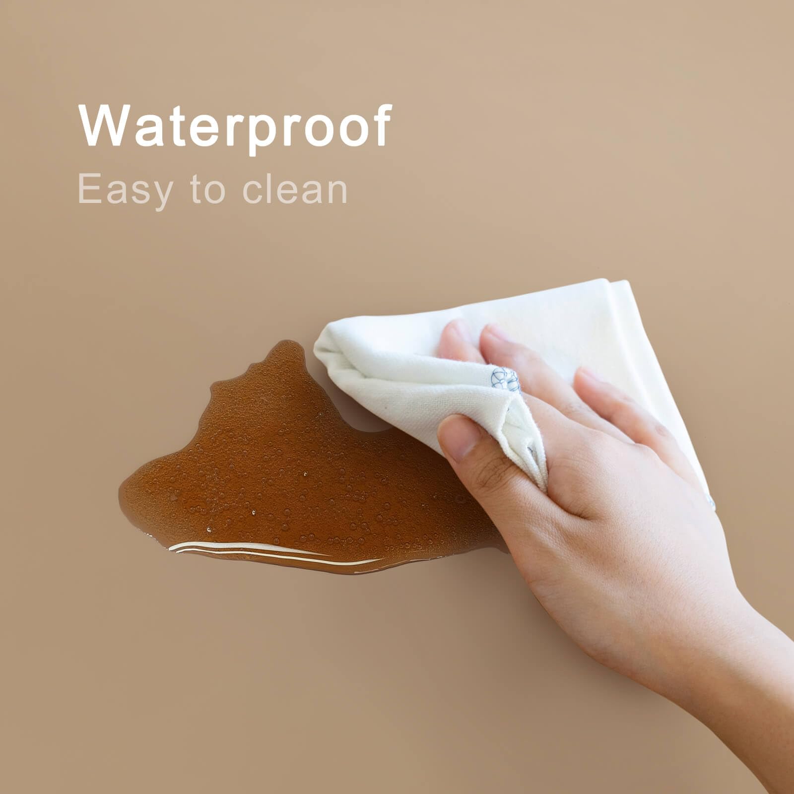 YACODAVO waterproof changing pad wipe-clean surface for quick mess cleanup.