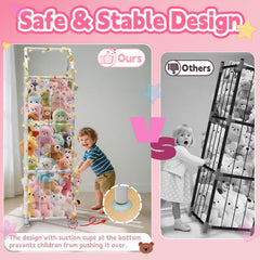 YACONA display features a LED light to highlight the toy collection.