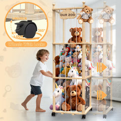 YACONA wooden frame with rounded edges ensuring child safety in playrooms.