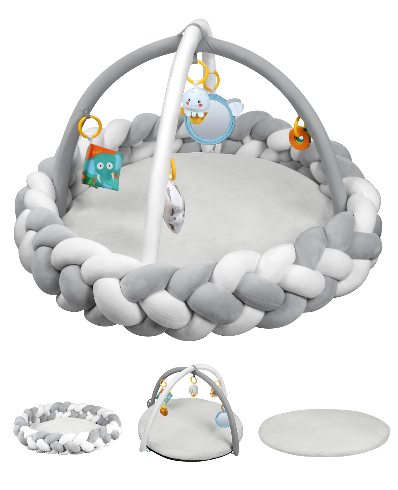 Yacul baby gym mat setup demonstrates a versatile play space for newborn exploration.