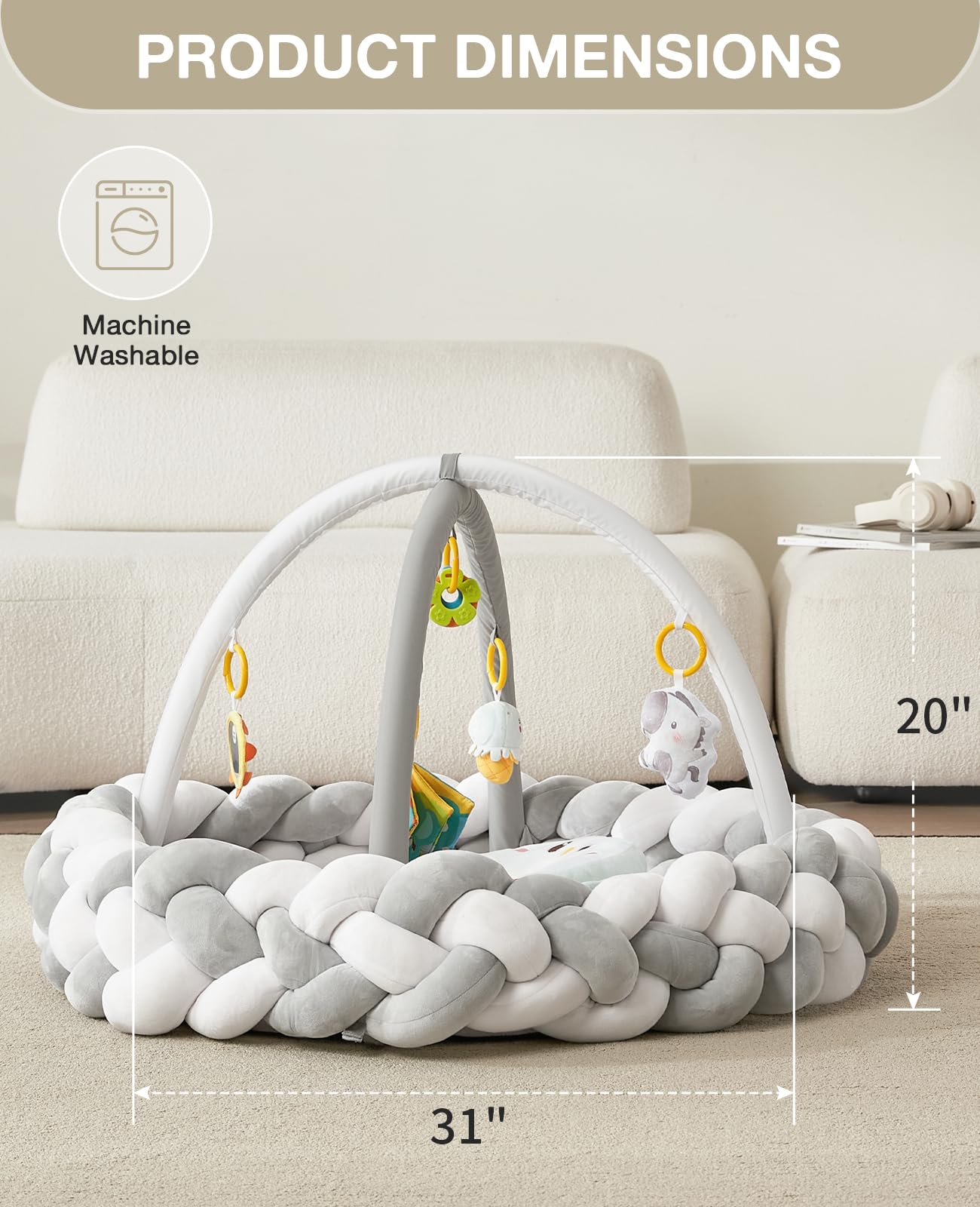 Yacul soft padding cushions gentle play and provides comforting boundaries for babies.