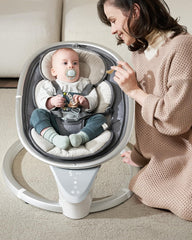 Yacul electric baby swing with five motions soothing newborns.