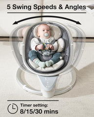 Yacul swing remote control enables convenient calming from anywhere.