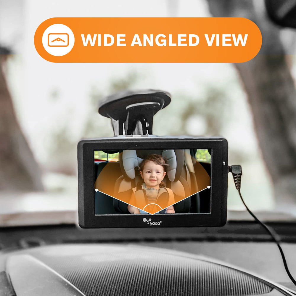 Yada camera on headrest enables rear-seat monitoring with easy setup.