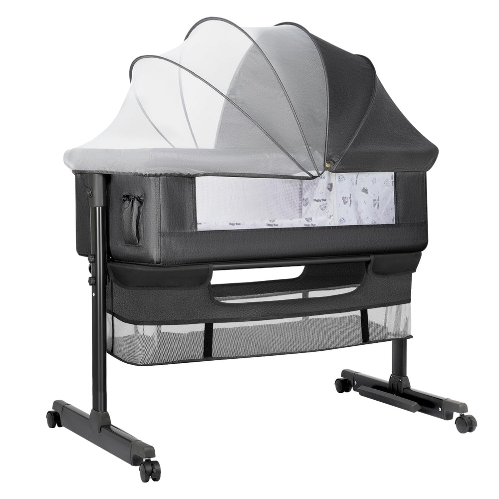 YADAQE baby bassinet bedside sleeper mode for close nighttime care.