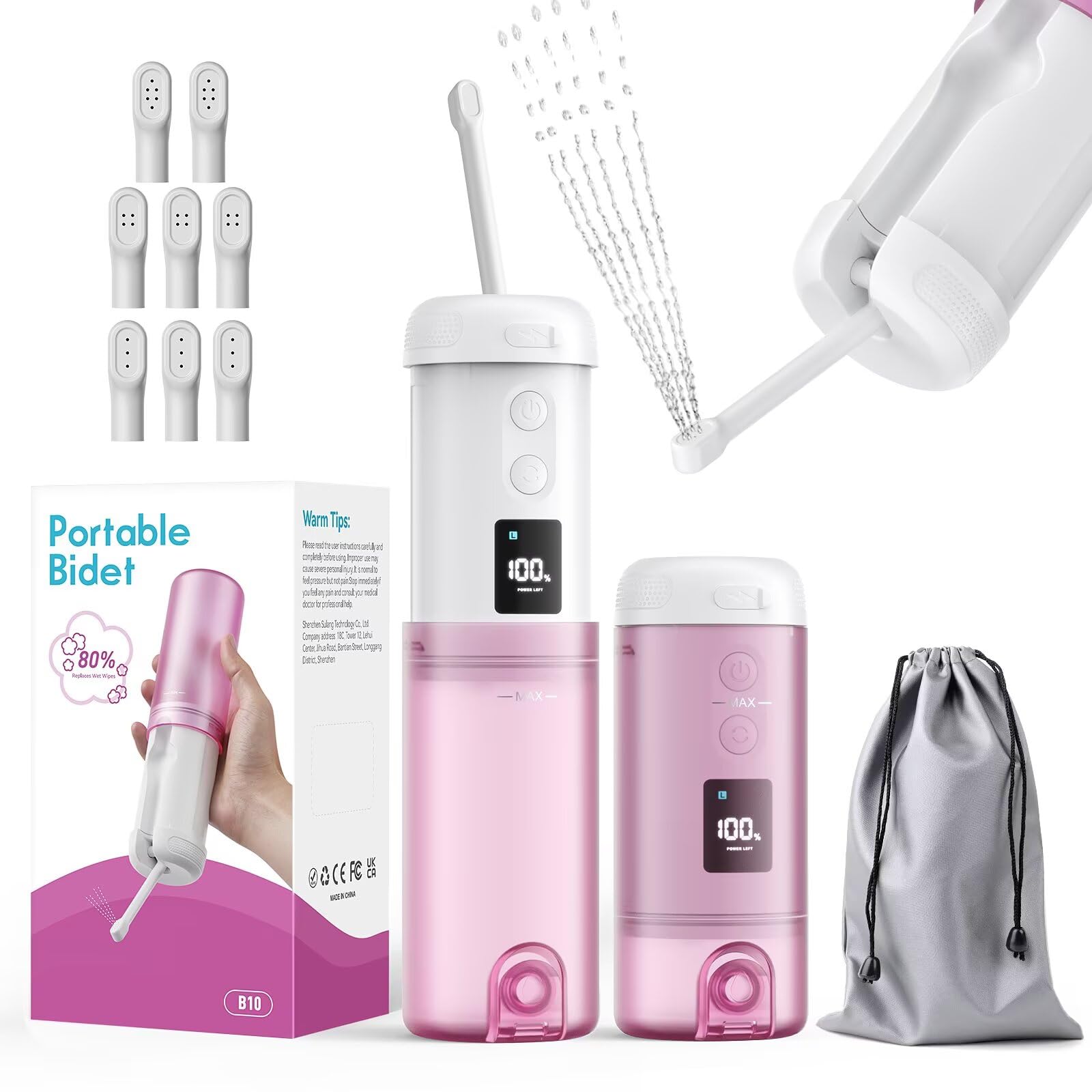 Yaej Peri Bottle shows 5-mode spray for customizable cleaning.
