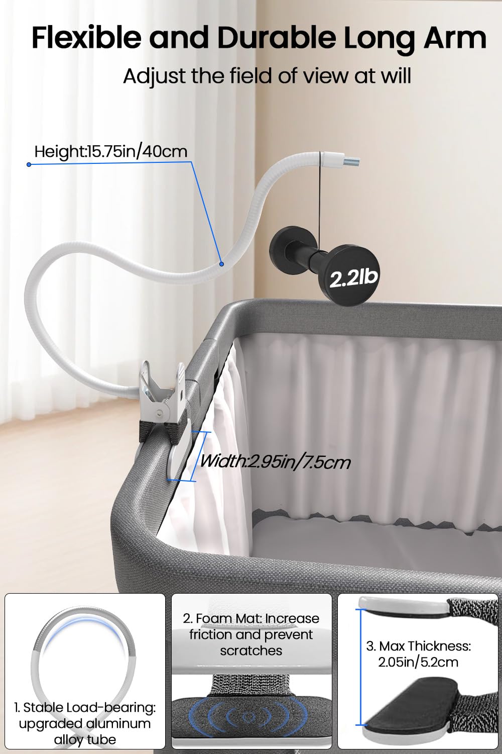 Yaekea compatible with HB6339 and 1/4 inch threaded hole for versatility.