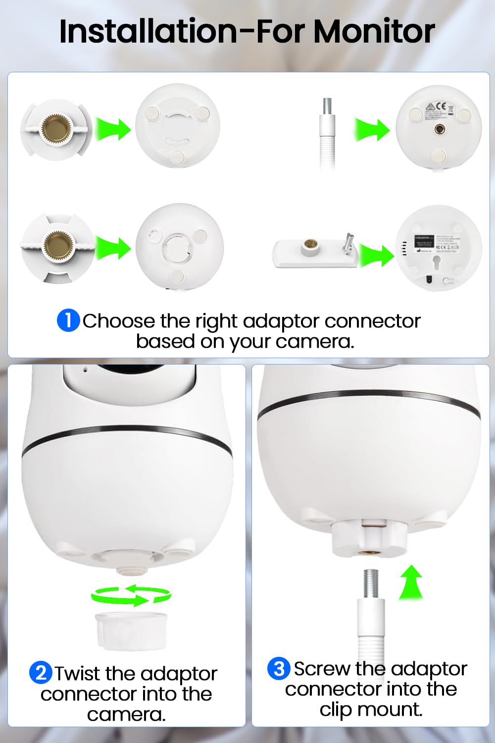 Yaekea mount for HB6340 uses anti-slip clips to protect surfaces.
