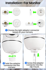 Yaekea mount for HB6340 uses anti-slip clips to protect surfaces.