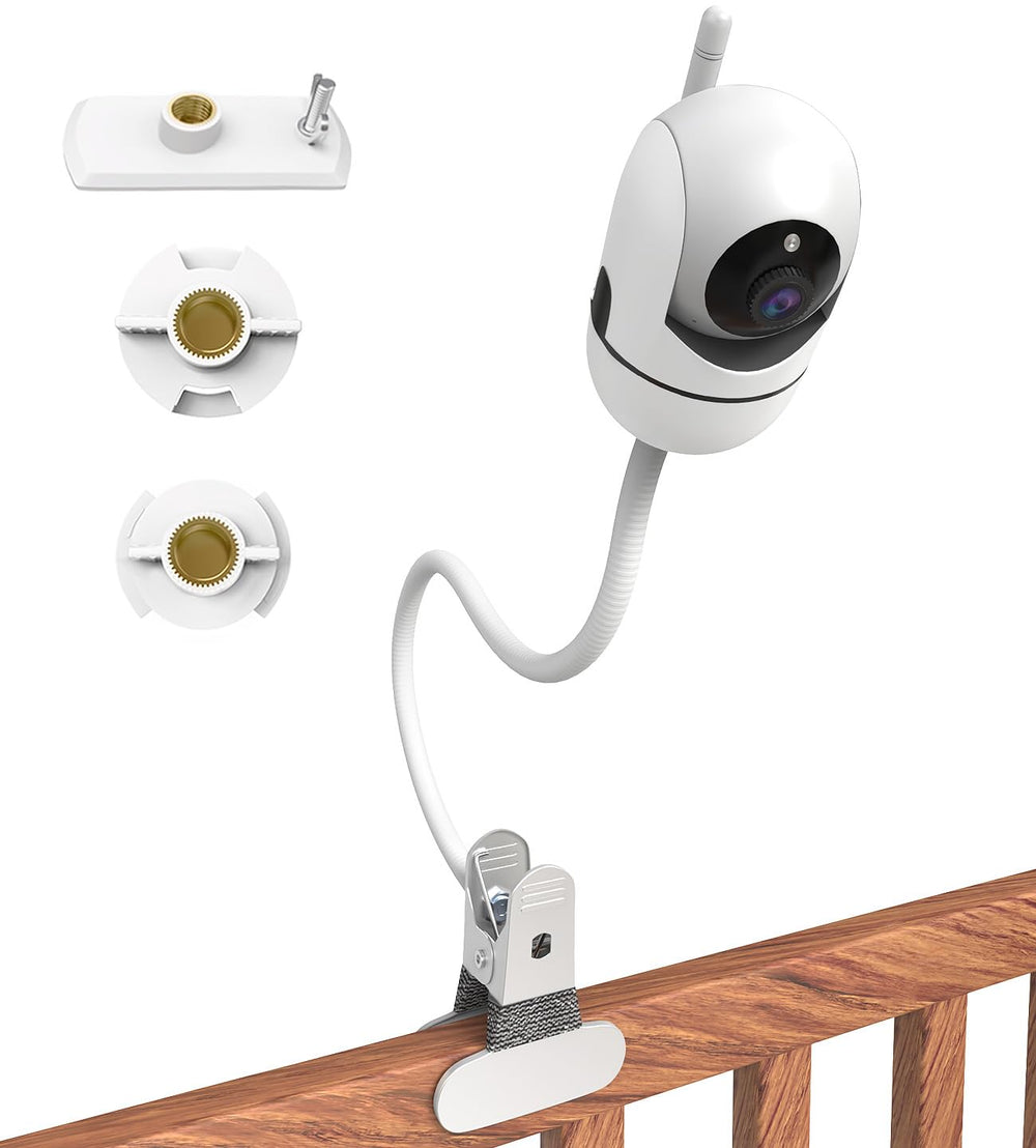 Yaekea monitor mount supports Hello Baby HB6550 for flexible viewing angles.