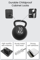 Yaekea fridge lock showing two keys included for each lock
