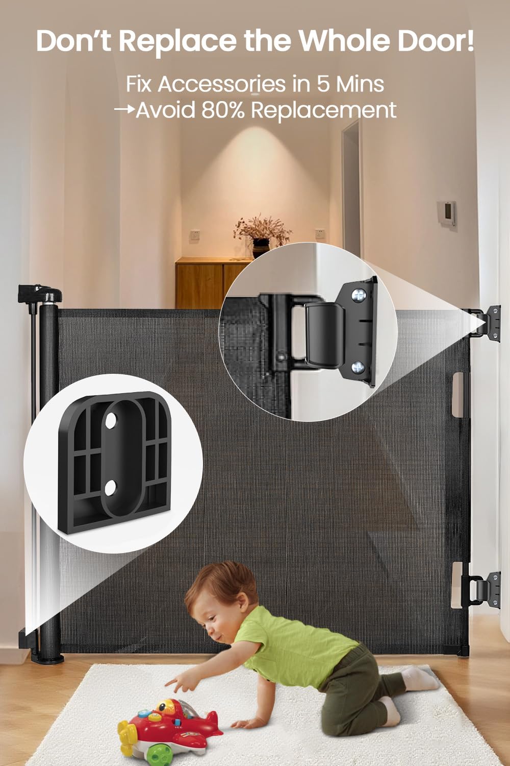 Yaekea screws pack for gate — quick, secure installation without tools.