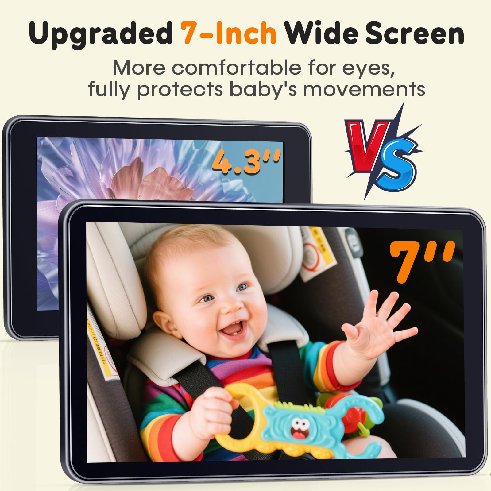 Yakry Baby Car Camera 1080p HD rear view on the road