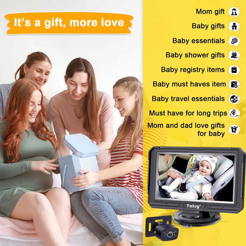 Yakry Baby Car Camera long power cord for flexible mounting