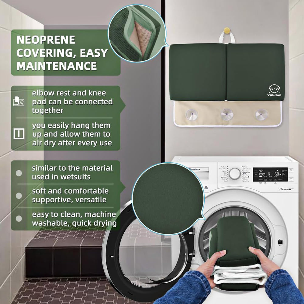 Neoprene cover dries quickly and cleans easily after every bath.