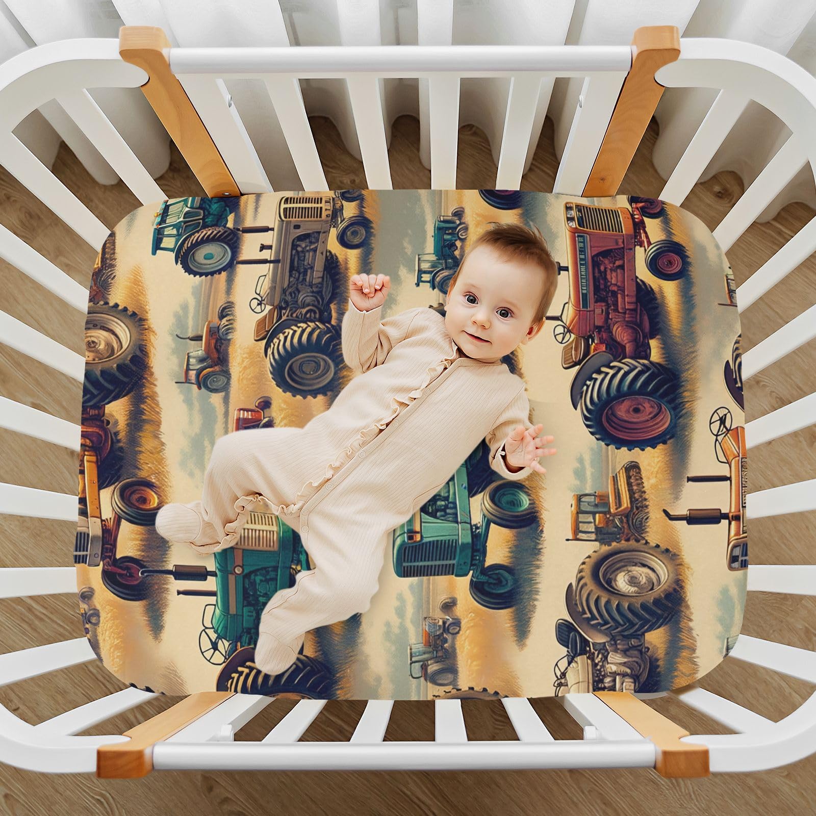 Yanendie 52x28 crib sheet fits standard cribs and toddler beds