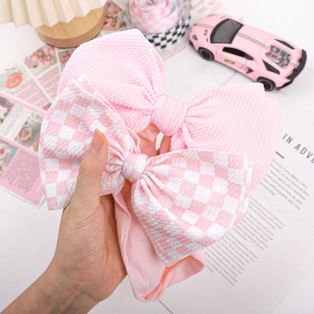 YanJie 6-inch bow on headband, bold yet balanced for infants.