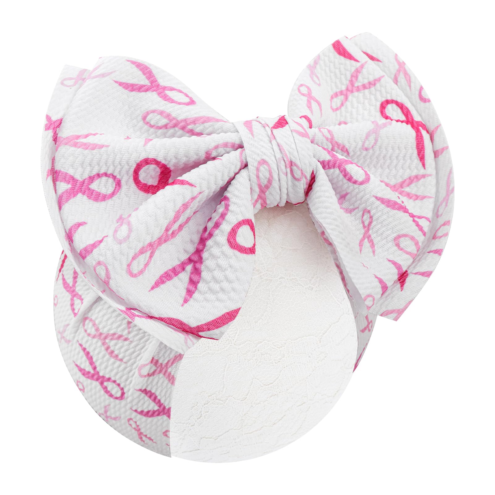 YanJie 7-inch double-layer pink bow for babies, soft and gentle on delicate skin