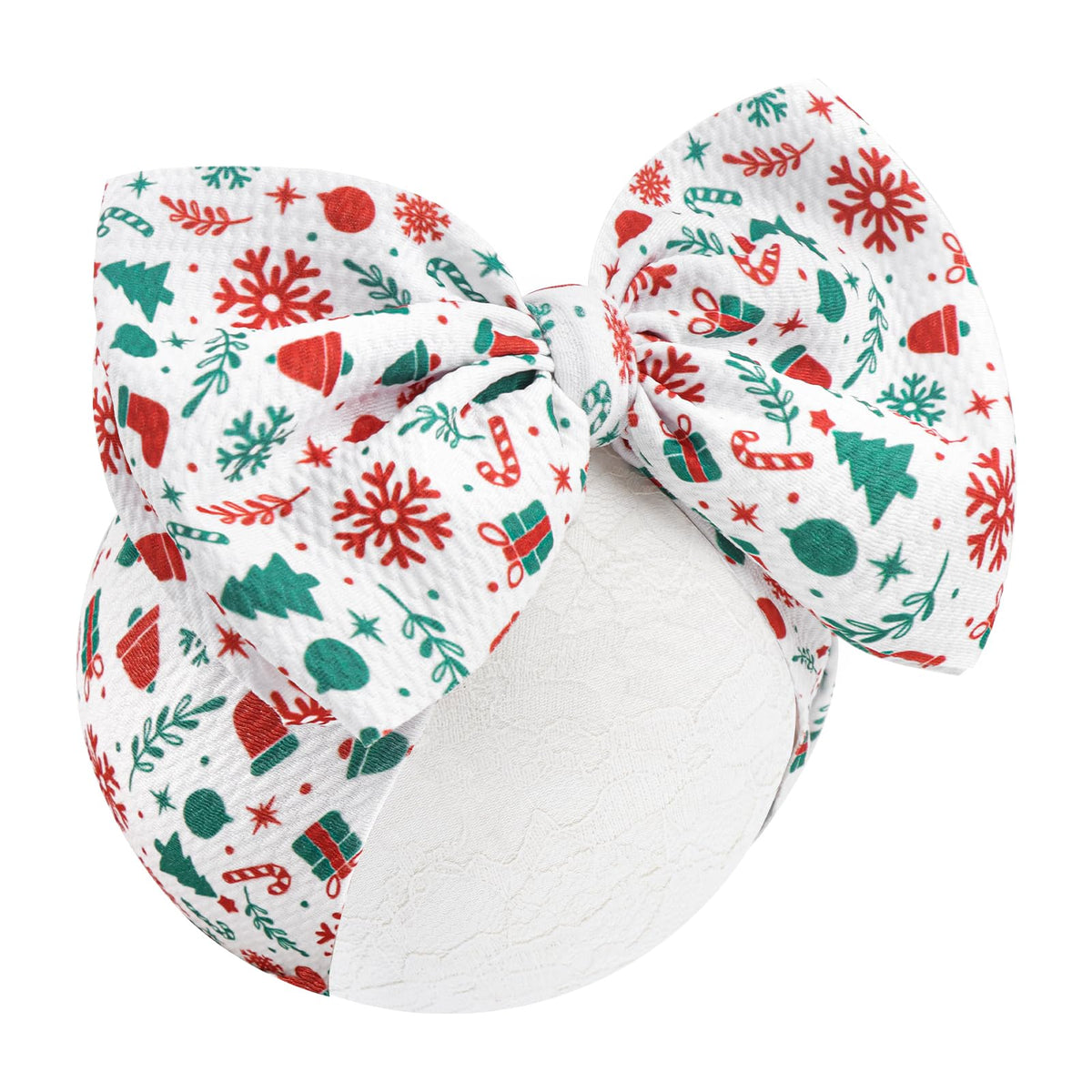 YanJie snowflake headband for babies, comfortable all-day wear during festive Christmas moments.