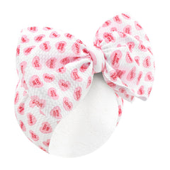Yanjie 7inch valentines pink heart hair bow for baby girls adds adorable flair.
