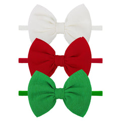YanJie baby hairband red bow for newborns, soft fit.