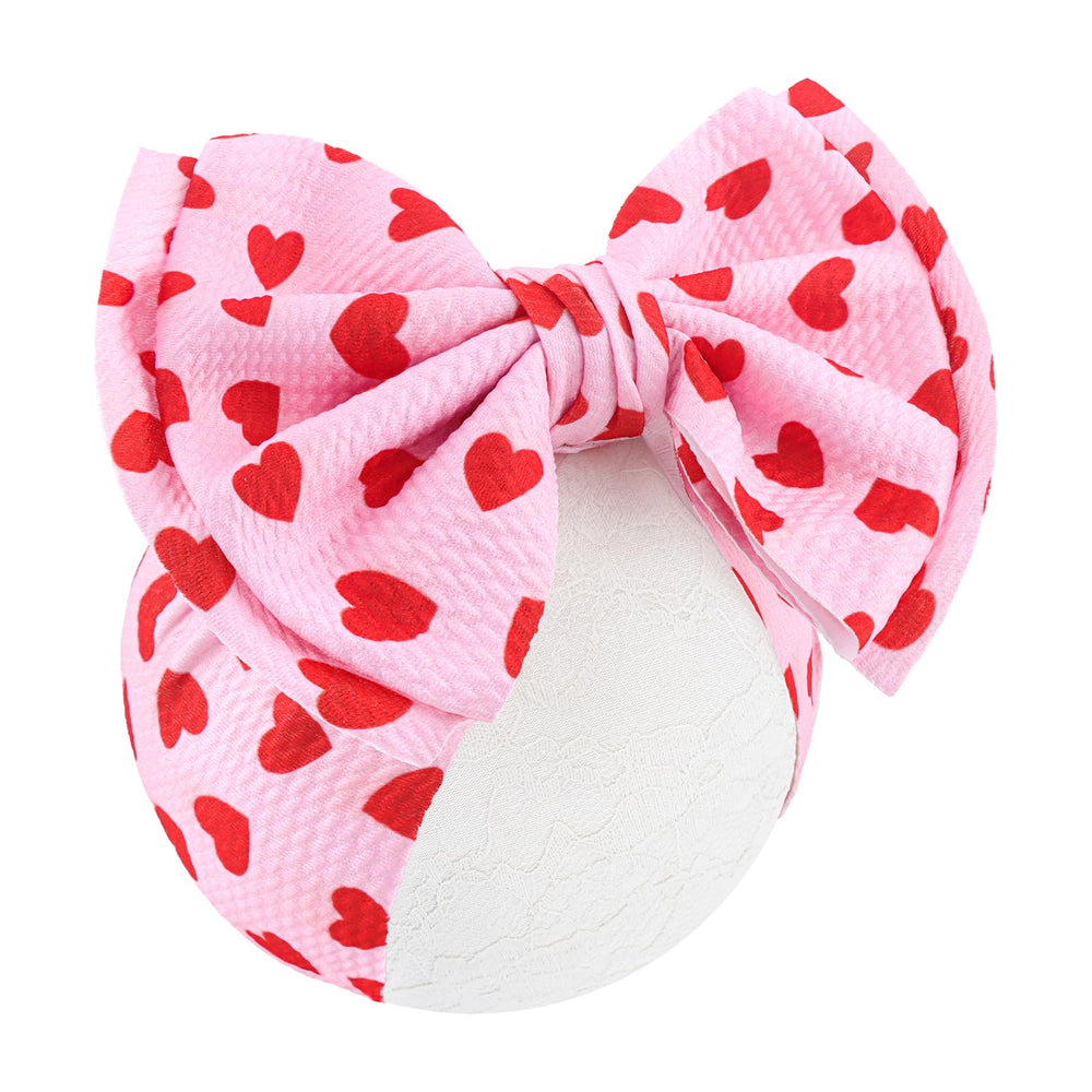 YanJie baby headband bow with large red heart for adorable newborn styling.