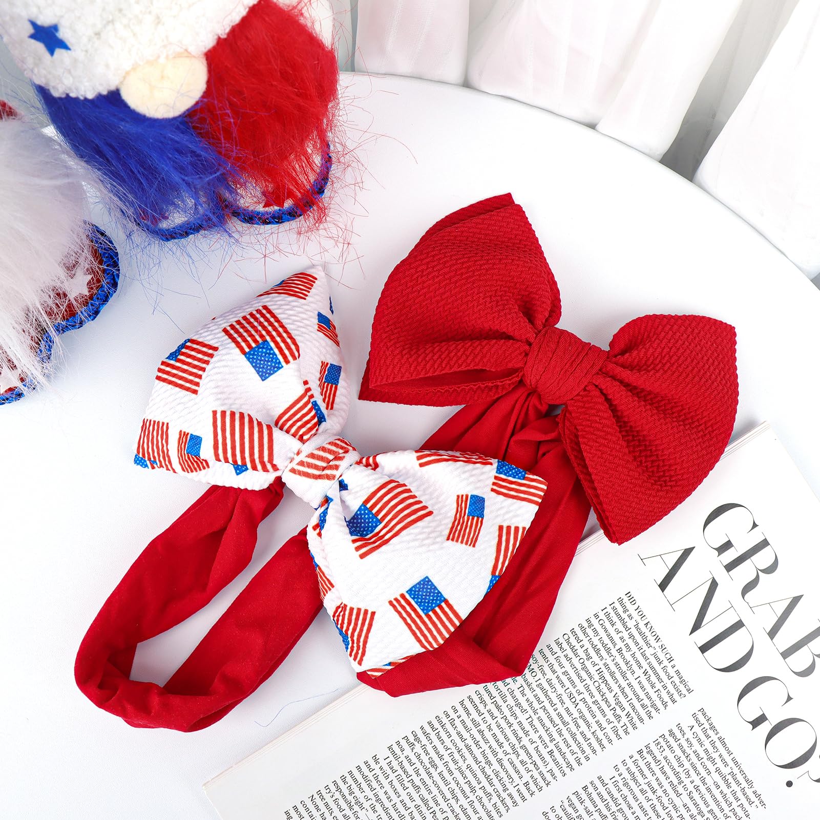 YanJie headband styled with a summer outfit for family photos.