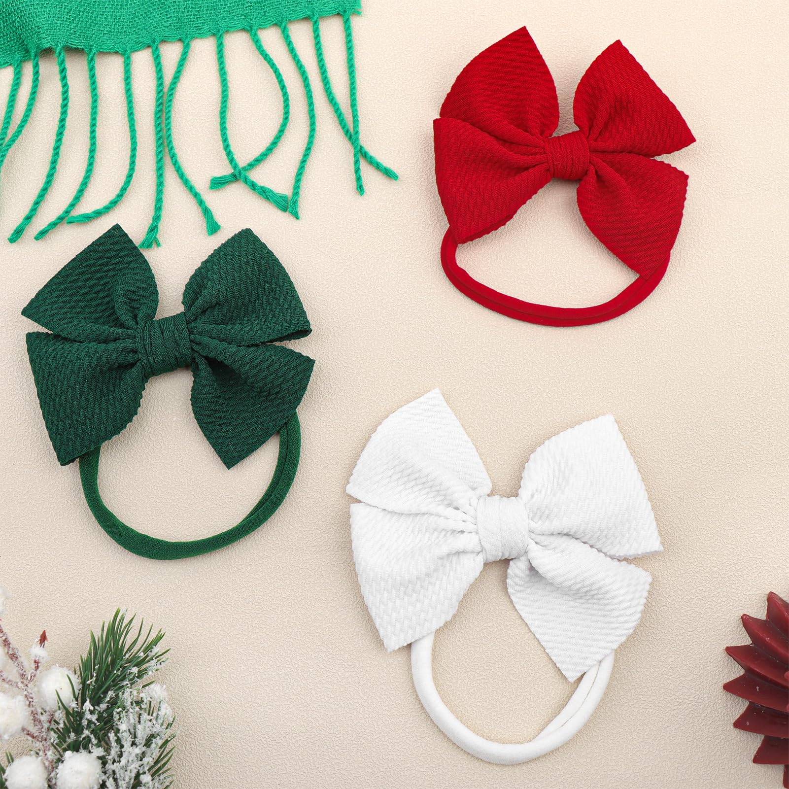 YanJie baby headbands for Christmas, durable and comfy for most wearers.