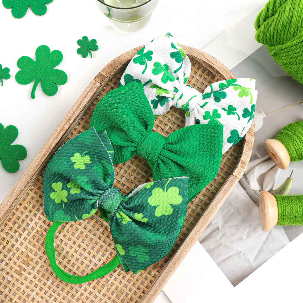 YanJie cute baby hairband in green nylon for gentle styling.