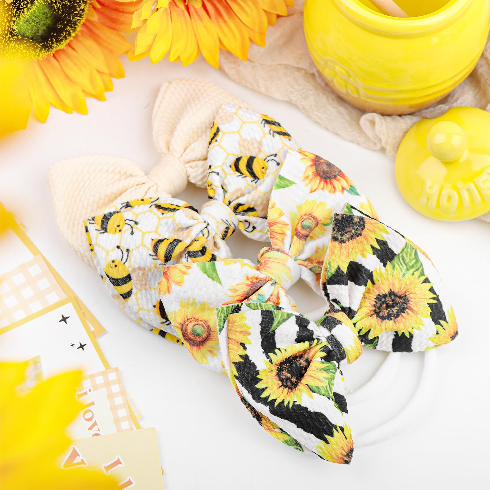 YanJie 4.5-inch bows fit infants through toddlers with comfortable elasticity.