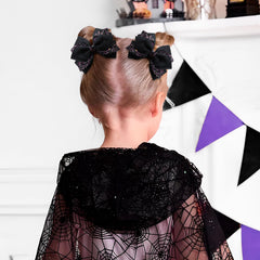 YanJie flower-shaped black bow clip keeps hair in place during activities