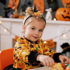 YanJie glitter nylon headband with soft stretch fits babies comfortably.