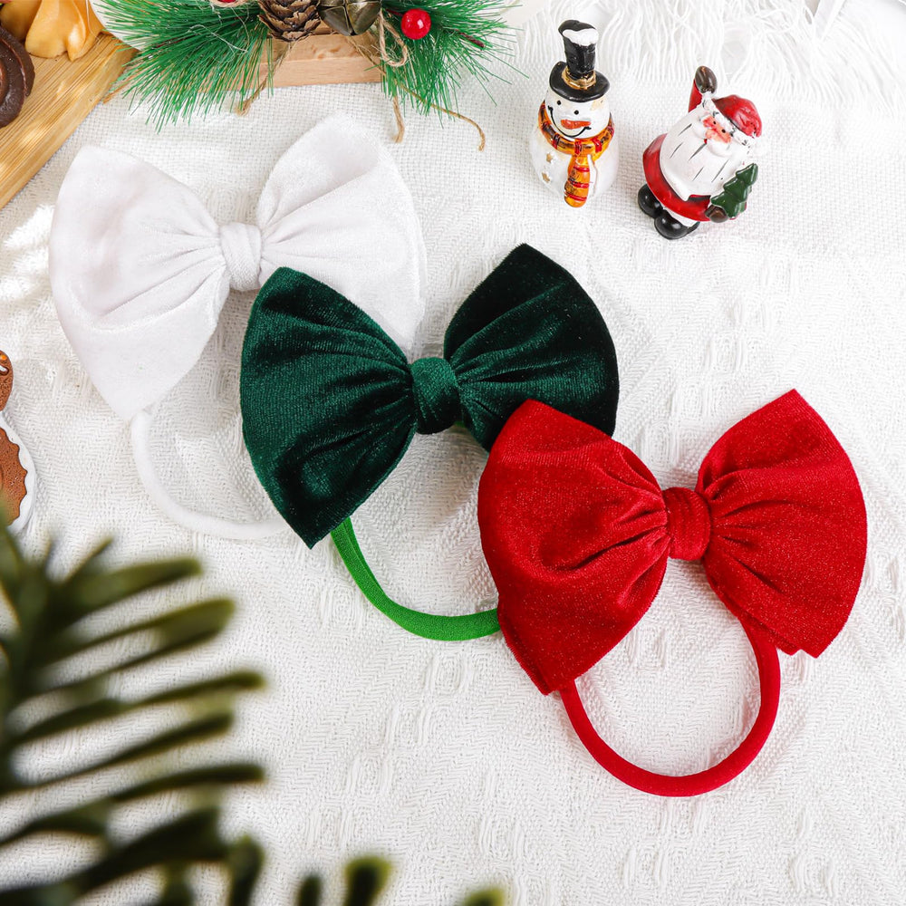 yanjie hairband Christmas-style velvet bows for festive photos
