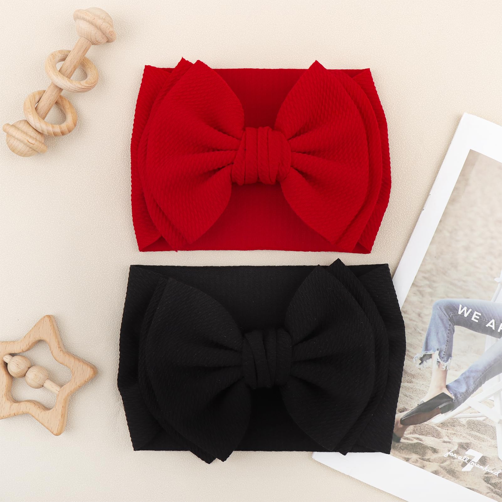 YanJie headbands on baby during nap time, secure fit stays in place
