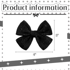 YanJie black lace bow clip offers lightweight comfort for children during long days