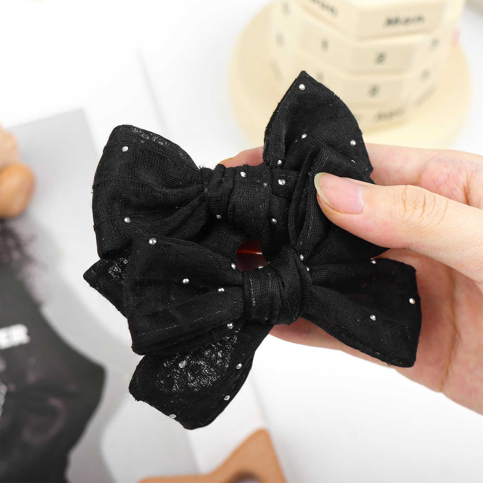 YanJie lace bow clip helps keep hair in place during activities and playtime