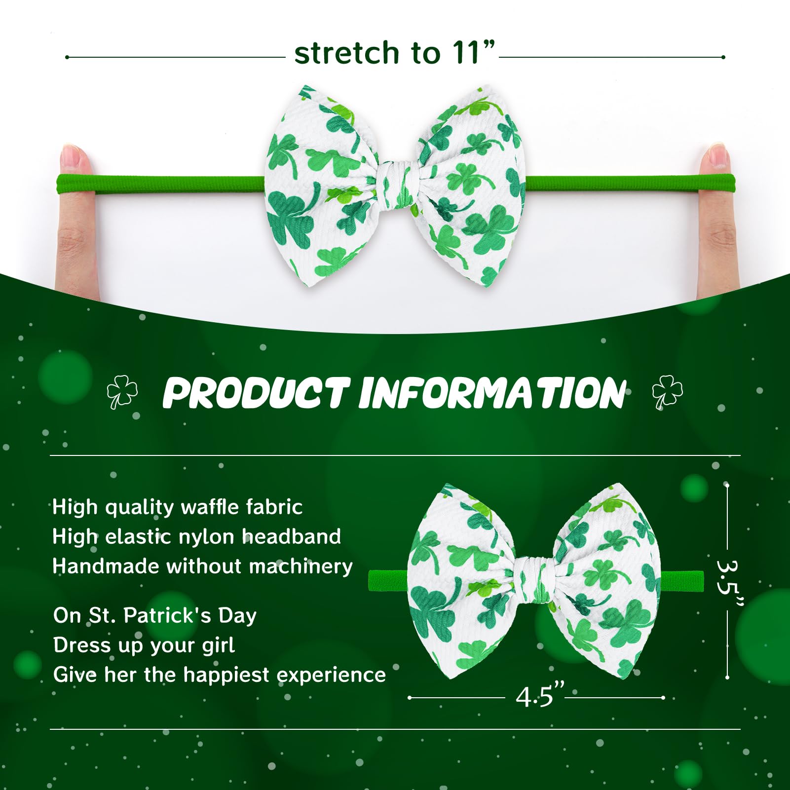 YanJie newborn-toddler headband with comfortable elastic nylon fit.