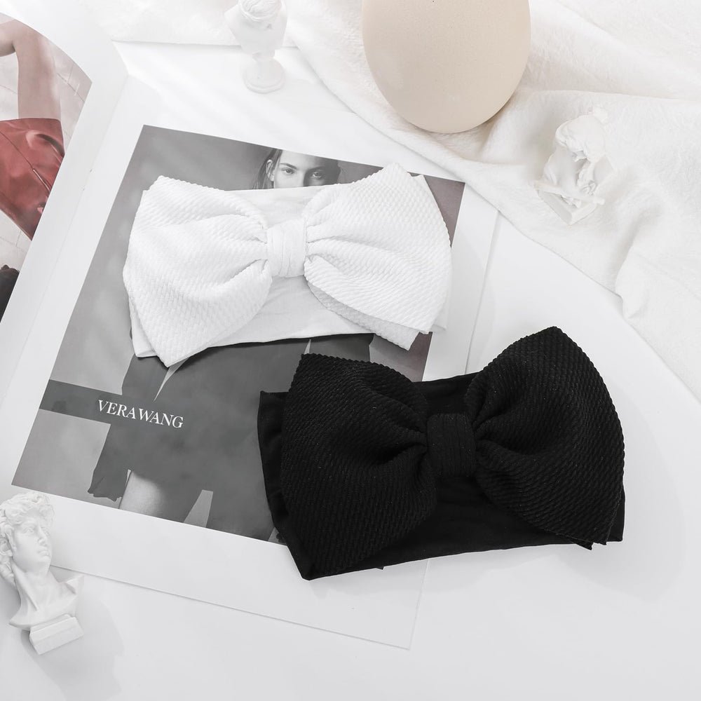 YanJie photo shoot headband in black-white, stylish and versatile