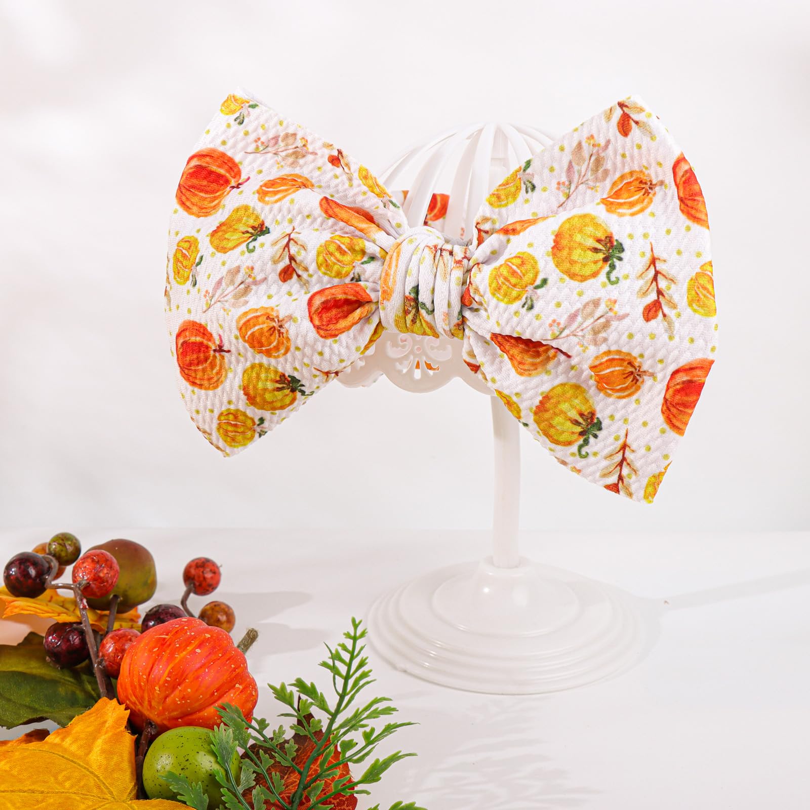 YanJie pumpkin printed headband; perfect gift for baby showers and birthdays