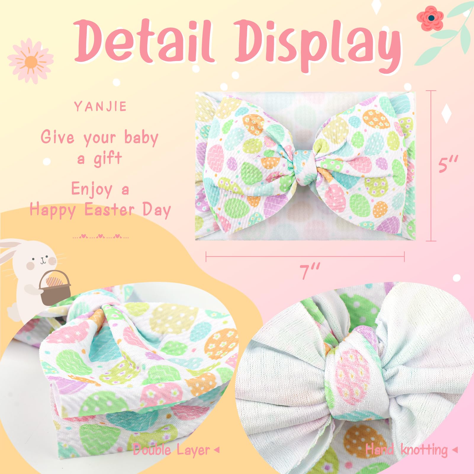 YanJie soft nylon headband with elastic band for comfortable wear