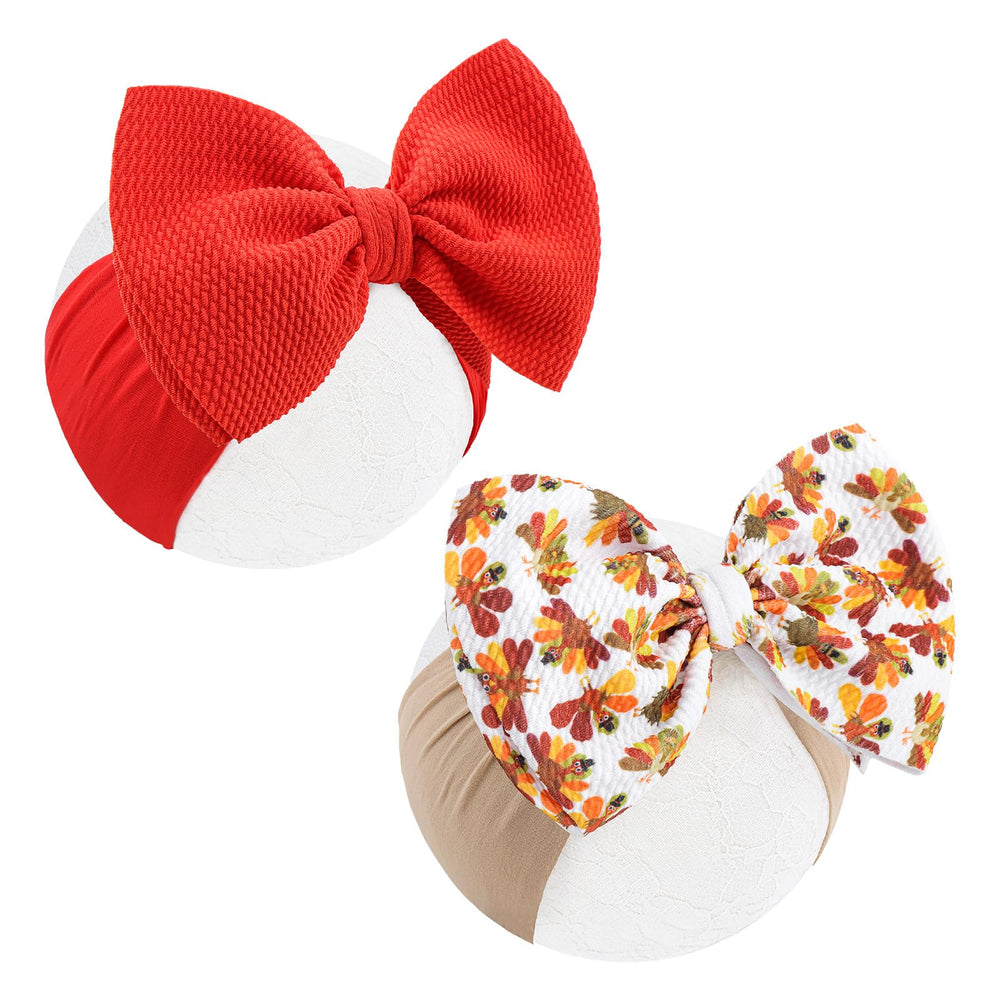 YanJie turkey-printed headbands add festive Thanksgiving charm to baby photos